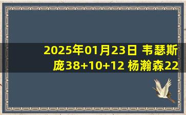 2025年01月23日 韦瑟斯庞38+10+12 杨瀚森22+13 李金效21+5 青岛送四川5连败